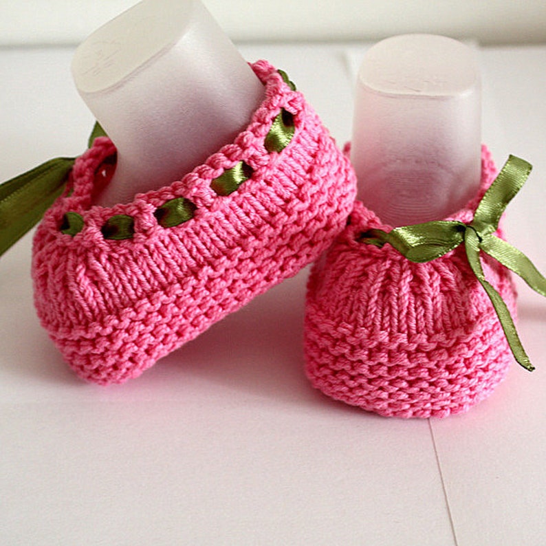 Knitting Pattern PDF file Baby Shoes Beatrice sizes 0-3/3-6/6-12 months image 5