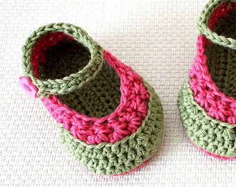 PDF file- CROCHET Pattern - Baby Booties Daisy Crochet Stitch ( 0-6 /6- 12 months)