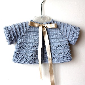 Knitting Pattern pdf file Baby Cardigan/Shrug sizes 1/3/6/12/18 months image 2