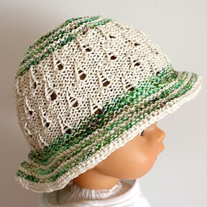 Knitting Pattern PDF file Summer Meadow Baby Hat 0-3/3-6/6-12/12-24 months image 4
