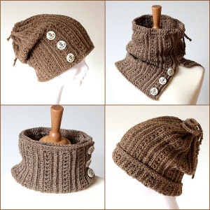 CROCHET PATTERN  Hat /Cowl 2 in 1   (pdf file) -sizes Toddler/ Child/Teen/ Adult