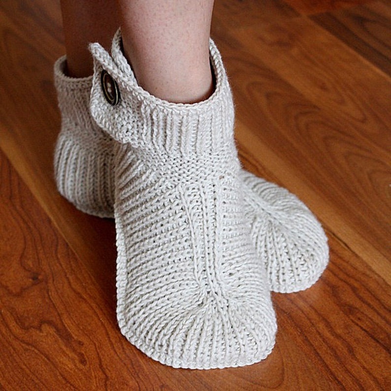 Knitting Pattern PDF file Winter Boots Ault sizes image 1