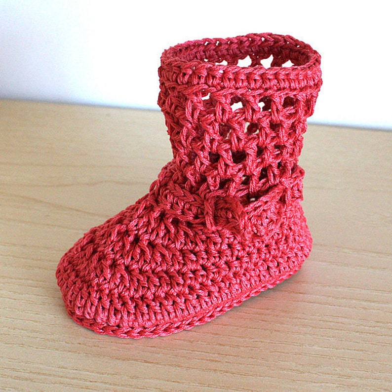 PDF file CROCHET Pattern Baby Boots Fashion Spring 0-6 /6 12 months image 5