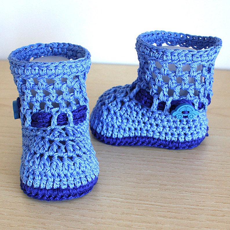 PDF file CROCHET Pattern Baby Boots Fashion Spring 0-6 /6 12 months image 4