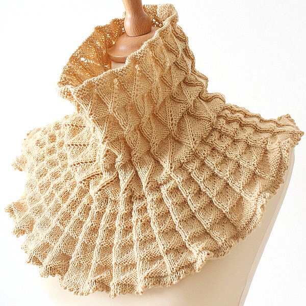 Knitting Pattern (PDF File - Not Finish Item) - Lace Cowl - Etsy