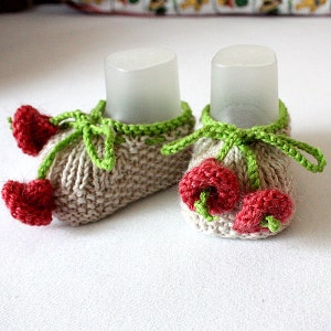 Knitting Pattern PDF file Small Bells Baby Shoes sizes 0-6/6-12 months image 5