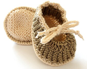 Knitting Pattern (PDF file) Baby Booties Purl and Knit  (sizes 0-3/3-6/6-12 months)