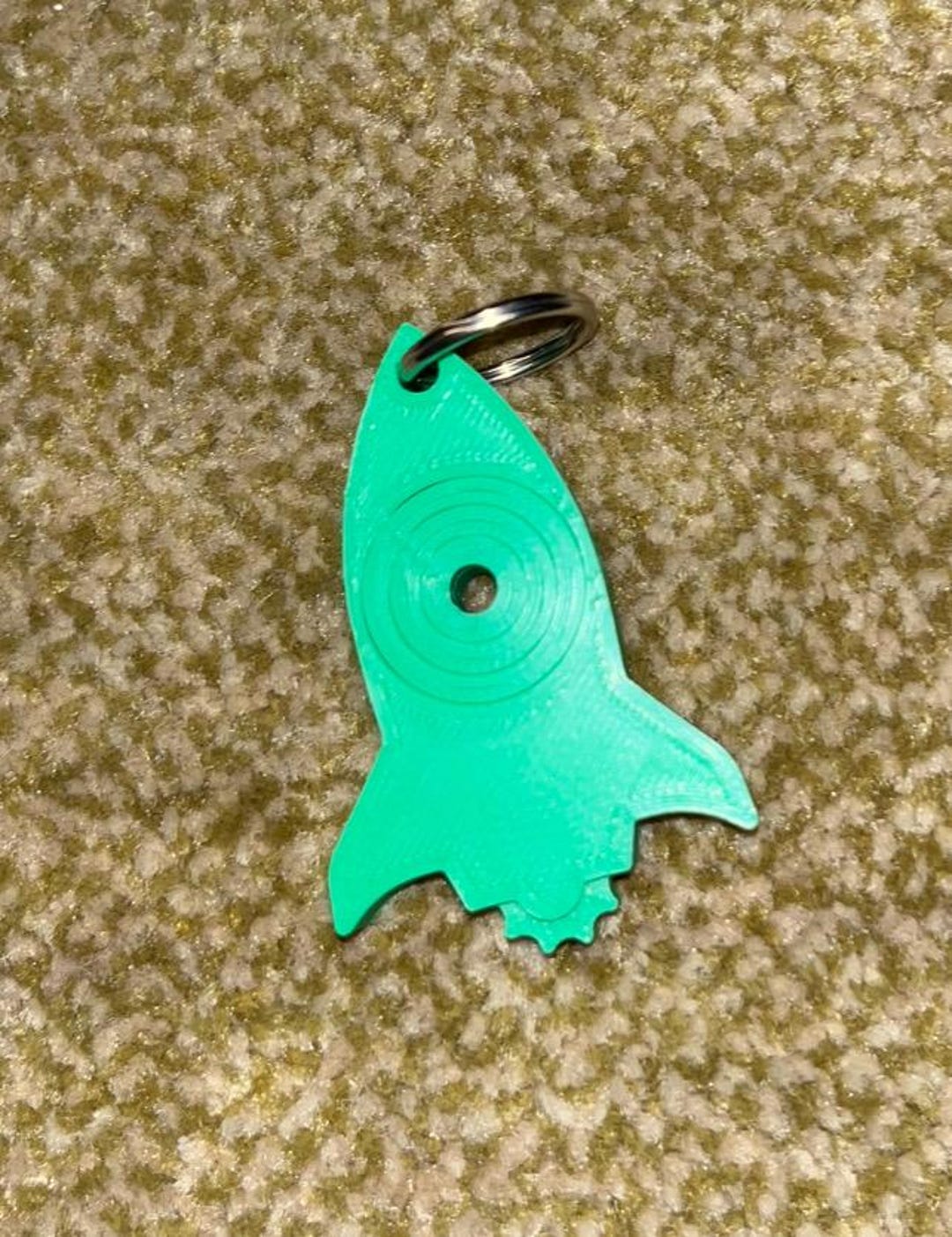 3D Printed Fidget Rocket Keychain – Spinning Mini Rocket Toy for Stress ...