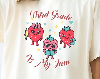 Comfort Colors Third Grade Teacher Shirt: Vintage Soft Tee