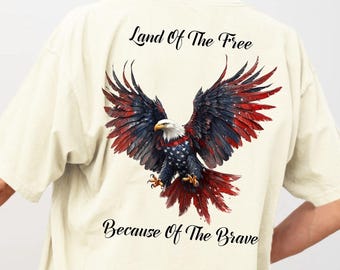 Vintage America Land Of The Free Shirt: Patriotic 4th July Eagle Tee