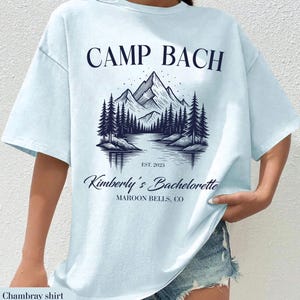 Custom Camp Bachelorette Shirt: Vintage Mountain Bride Tee