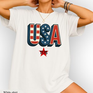 Comfort Colors USA Shirt: Patriotic 4th of July Tee