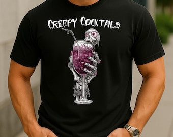 Creepy Cocktails Social Club Shirt: Spooky Halloween Comfort Colors Tee