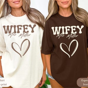 Personalized Wifey Shirt: Comfort Colors Mrs. T-Shirt