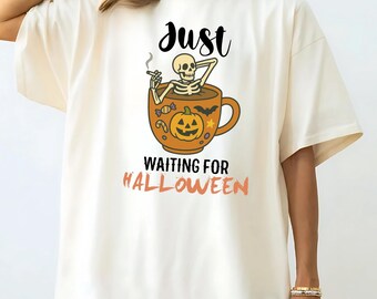 Summerween Comfort Colors Shirt: Spooky Skeleton Beach Tee