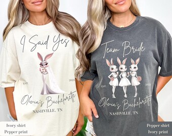 Shirt Team Bride Comfort Colors: T-shirts vrijgezellenfeest