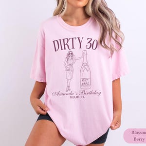 30th Birthday Shirt, Dirty 30 Shirt, Birthday Party Group Shirt, Custom 30th Birthday Social Club Cocktail Shirt, 30th Birthday Gift for Her