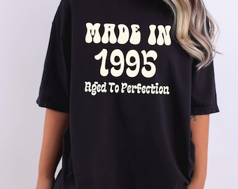 30th Birthday Shirt: Comfort Colors Vintage Tee, 'Made in 1995'