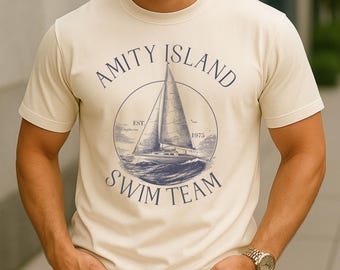 Amity Island Swim Team Shirt, Jaws Movie Tee