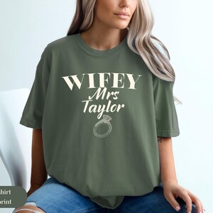 Personalized Wifey Shirt: Comfort Colors Bride T-Shirt