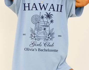 Hawaii Junggesellinnenabschied Shirt: Personalisiertes Tropisches Braut T-Shirt