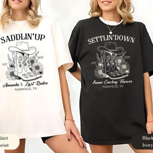 Custom Last Rodeo Bachelorette Shirts: Country Cowgirl Bridal Party