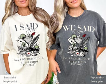 Las Vegas vrijgezellenshirt: op maat gemaakt T-shirt voor casinofeest