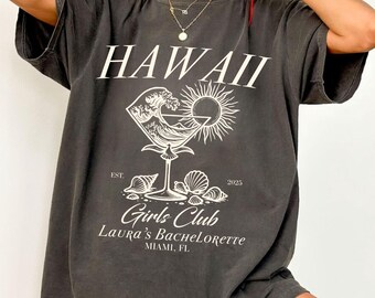 Tropisches Junggesellinnenabschieds-Shirt: Benutzerdefiniertes Hawaii-Braut-T-Shirt