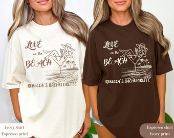 Love on the Beach vrijgezellenfeest comfort kleuren T-shirt