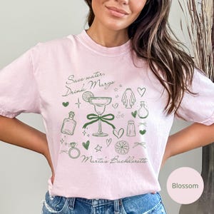Benutzerdefinierte Margs & Matrimony Bachelorette Comfort Colors Tee