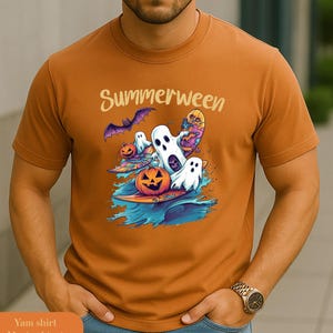 Halloween Summer Shirt, Floral Ghost Shirt, Summerween, Comfort Colors Halloween Tshirts, Spooky Season, Halloween Outfits Women, Flower Tee