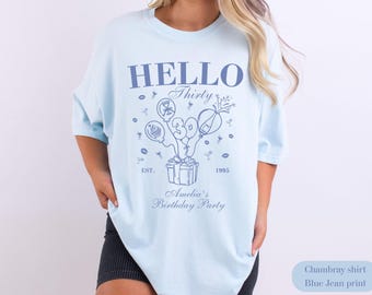 Custom 30th Birthday Social Club Tee: Vintage Comfort Colors Shirt