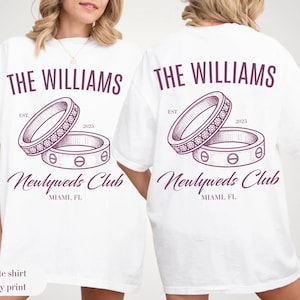 Newlyweds Shirts, Just Married Comfort Colors Shirts, Custom Name Honeymoon Tshirt, Mr and Mrs Tees, Couple Tee, Honeymoon Club Shirts