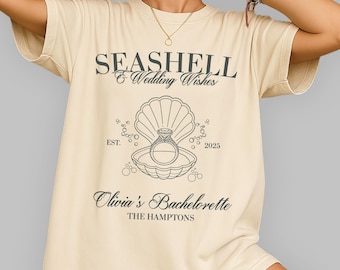 Küsten Junggesellinnenabschied Shirt: Muscheln & Hochzeitsglocken Tee