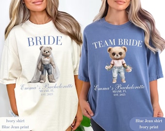 Shirt Team Bride Comfort Colors: T-shirt met vrijgezellenfeest