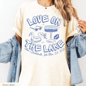 Love on the Lake Bachelorette Party Shirts, Custom Martini Girl Trip Lake Bach Party, Camp Bride Comfort Colors Tees, Camping Hiking Bride