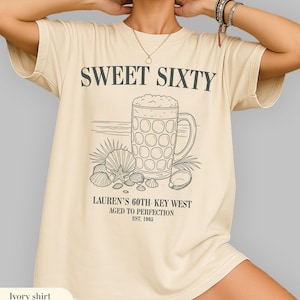 Custom 60th Birthday Comfort Colors Shirt: Cocktail Social Club
