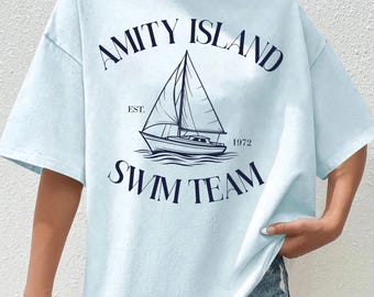 Amity Island Swim Team Shirt: Jaws Movie, Comfort Colors Tee