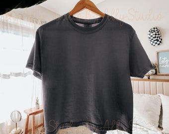 Comfort Colors® Blank Cropped Tee, Comfort Colors 3023 Crop Shirt, Soft Women's Boxy Crop Tee, Summer Essential Basic Tee, Plain Crop Top