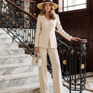 Ensemble 3 Pièces Blazer + Gilet + Pantalon Femme – Élégance Et Confort Pour Mariages & Occasions Spéciales