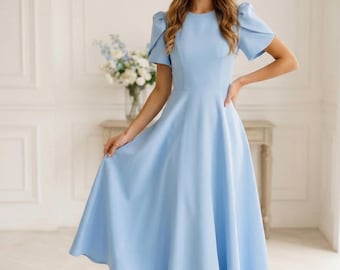 blue dress orange heels Hyacinth House Navy & Cornflower Blue Vines Amelia Maxi Dress Navy & Cornflower Blue Vines / L main image 1