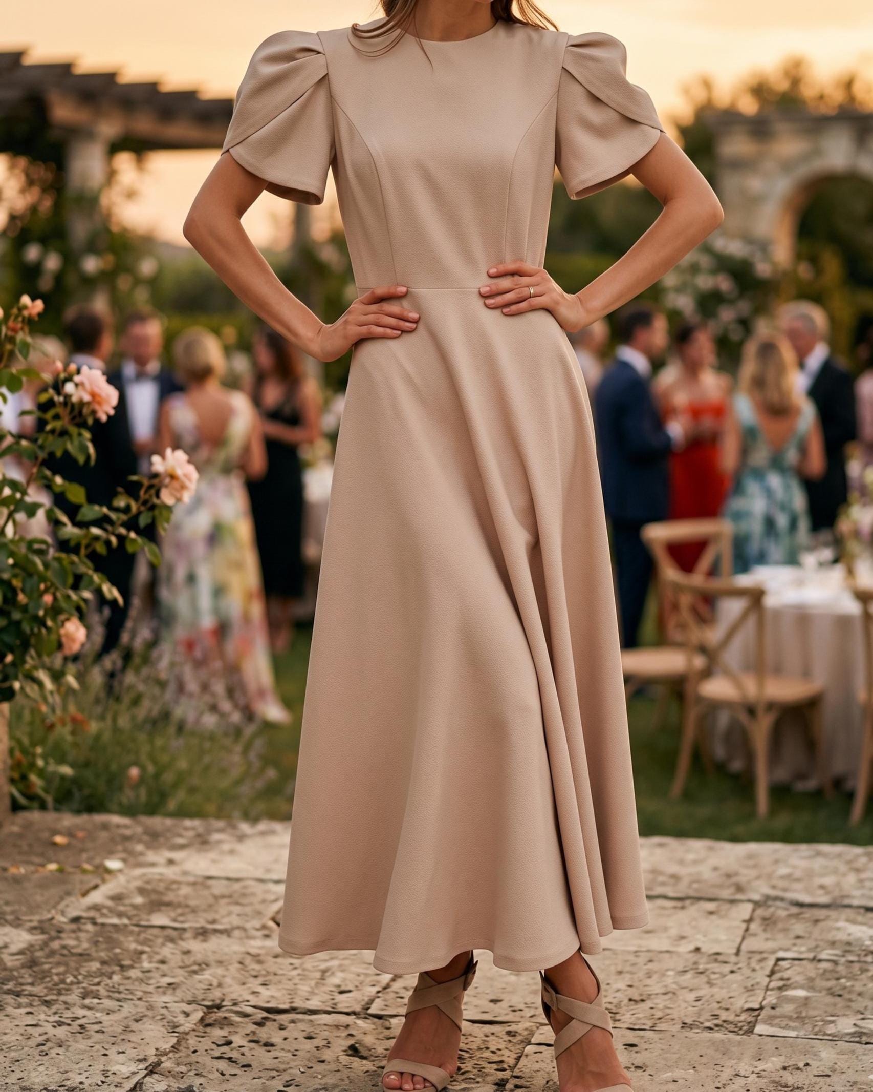 dresses for women champagne Formal Long Mother of the Bride Dress