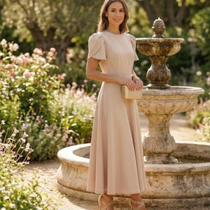 Champagne Tea Length Wedding Dresses