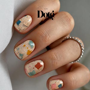 Book Lover Nail Wraps Colorful Books & Pencils Nail Design Stickers