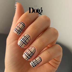 Check Plaid Nail Wrap DIY Manicure Nail Stickers Decal Strips