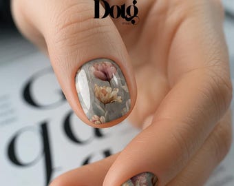 Floral Petals Nail Polish Wraps DIY Manicure & Pedicure Tulip Stickers Nail Decal Strips