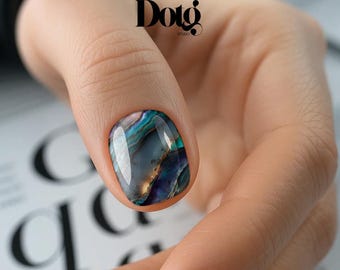 Cosmic Agate Nail Polish Wraps DIY Manicure and Pedicure Nail Stickers Decal Strips