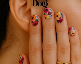 Nail Polish Wraps Floral Spring Garden Nail Art Stickers DIY Manicure Decals