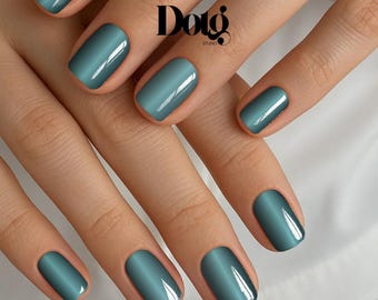 Teal Gradient Nail Wraps DIY Manicure & Pedicure Blue Ombre Nail Stickers Minimalist Design