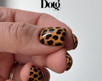 Leopard Print Nail Wraps DIY Manicure & Pedicure Stickers Alternative to Gel Polish
